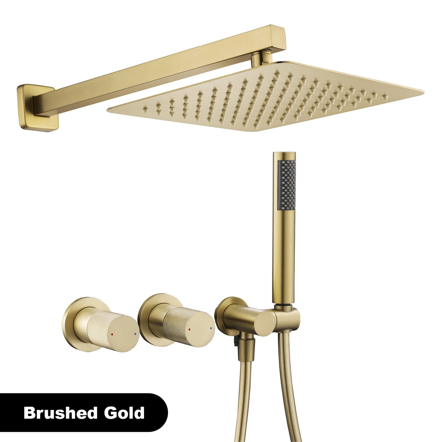 Gestana Brass Wall Mounted Shower System With Dual Control