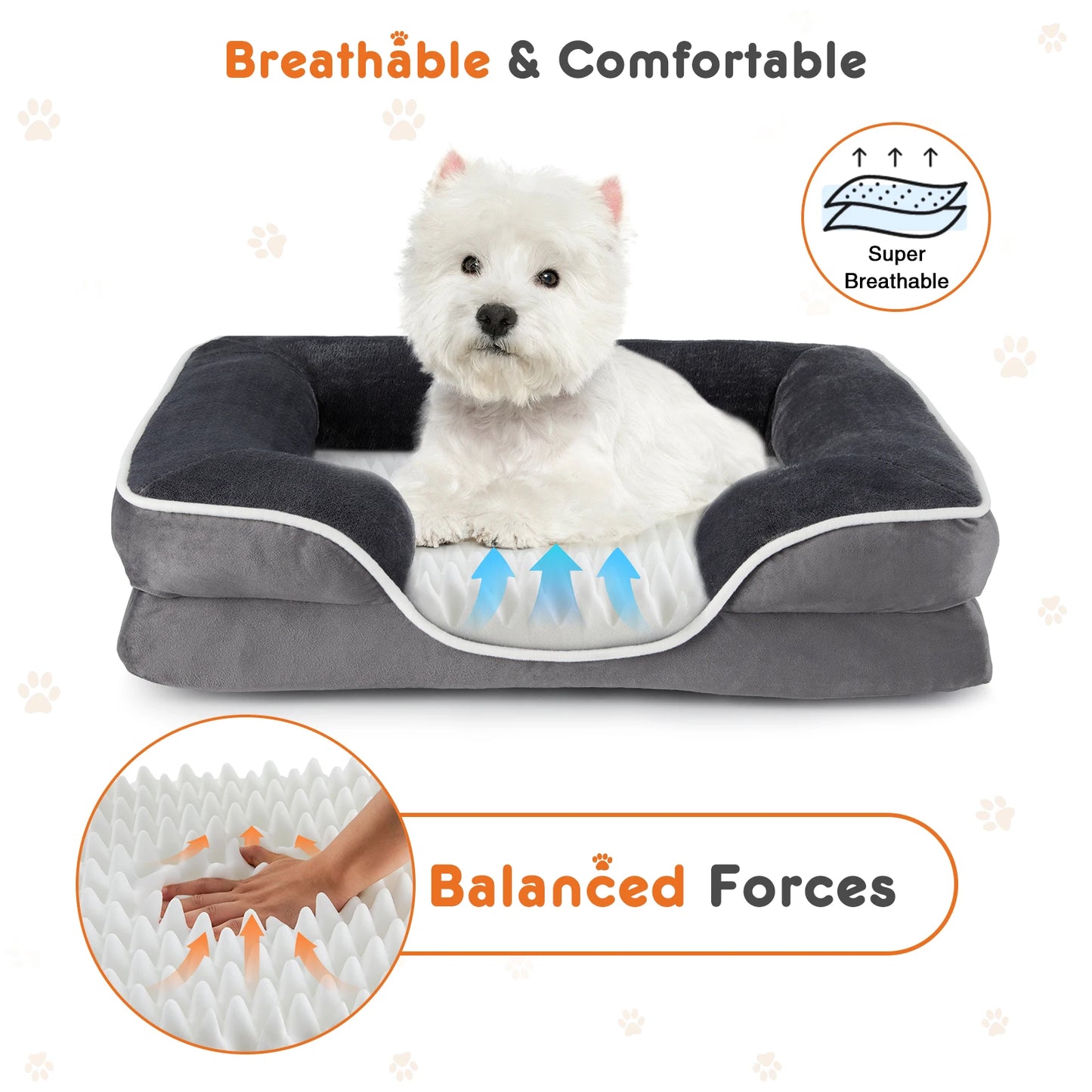 JHK Orthopedic Memory Foam Dog Bed For Small Pets
