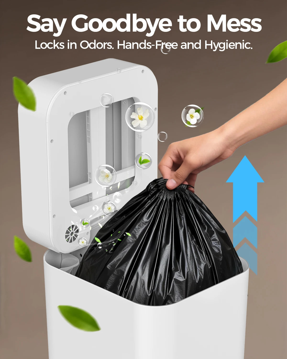 Automatic Self Bagging Motion Sensor Trash Bin