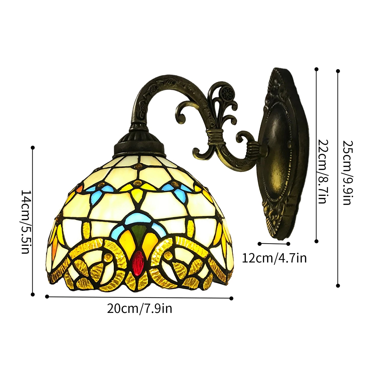 Vintage Dome Wall Lamp For Living Room Staircase