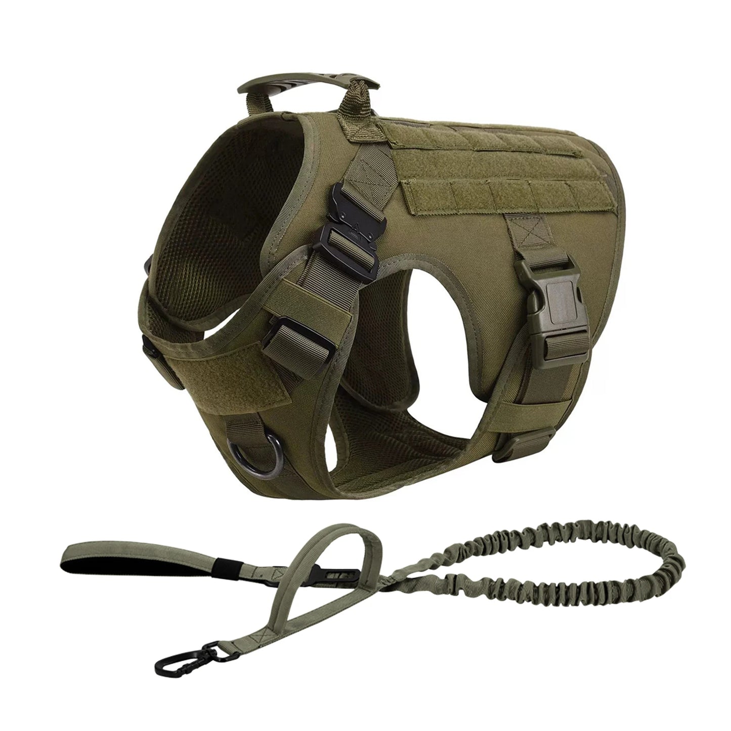 Shandong Nylon Tactical Dog Harness With Molle Pouches