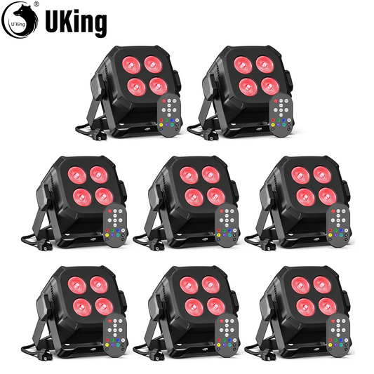 U'King 4x8W RGB Par Lights DMX DJ Stage Light