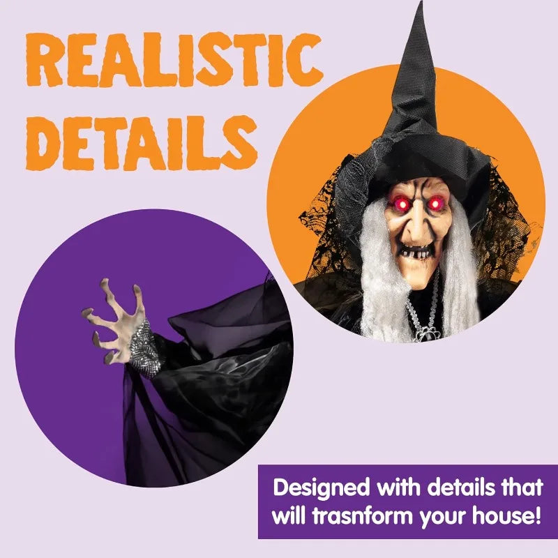 Joyfy Animated Talking Witch Halloween Decoration