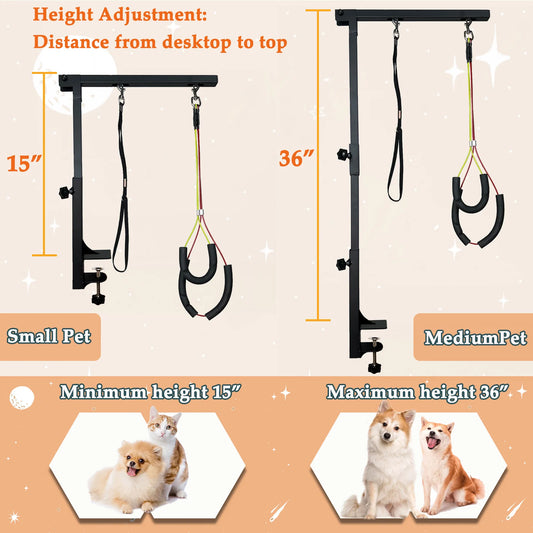 Adjustable Dog Grooming Arm With Haunch Holders