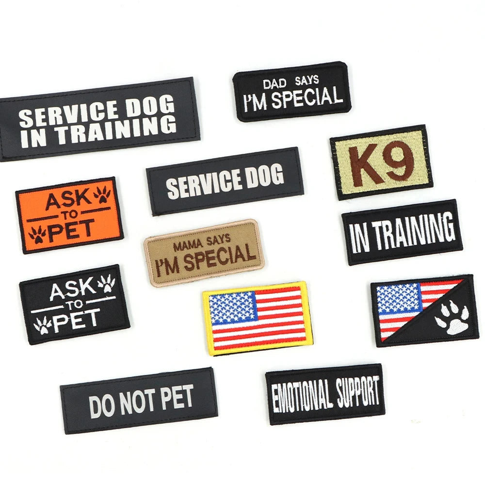 Military Dog Harness Vest Set With Patches For Malinois
