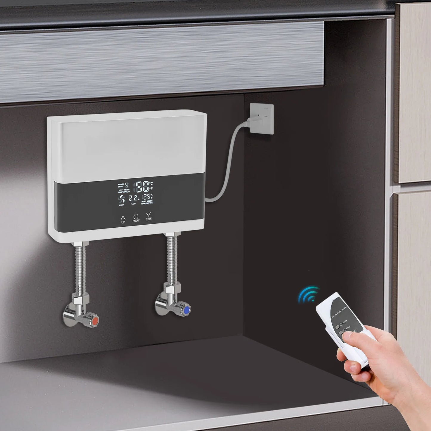 Sweetmile 110V 4000W Mini Electric Water Heater With Remote