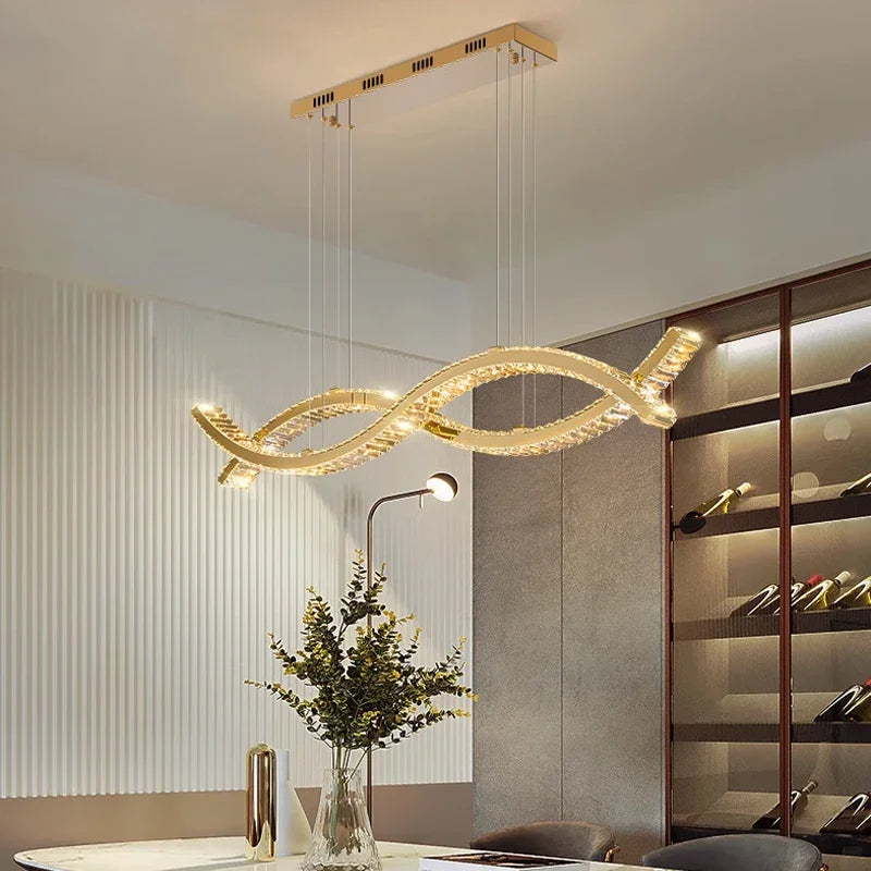 KUALOOL Luxury Crystal Chandeliers Modern Living Room Lighting