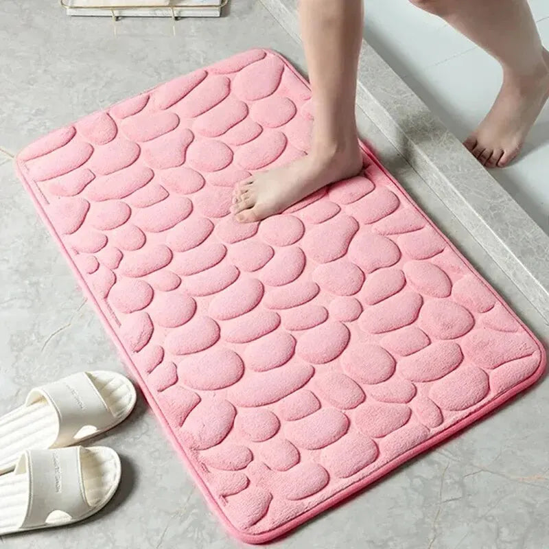 Embossed Fiber Carpet Anti Slip Bath Mat For Home