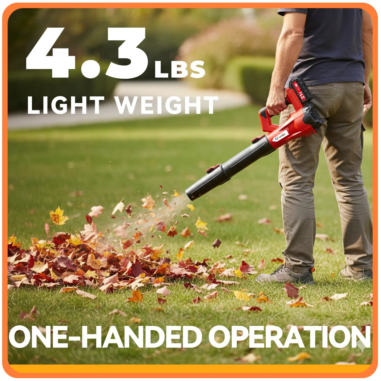 Cordless Leaf Blower 650 CFM With 21V Battery