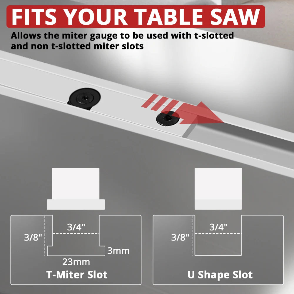 Nasum DIY Supplies HD-MG21 Miter Gauge 0-70 Degree Fence