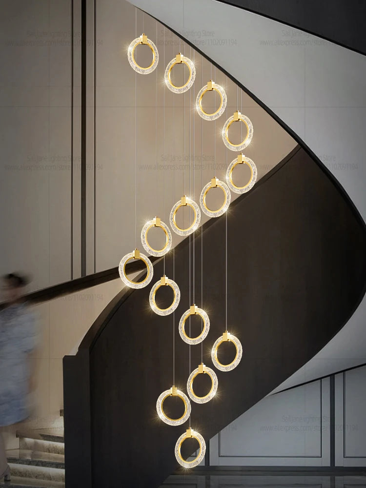 Campeggi LED Circular Chandelier Pendant Light Living Room