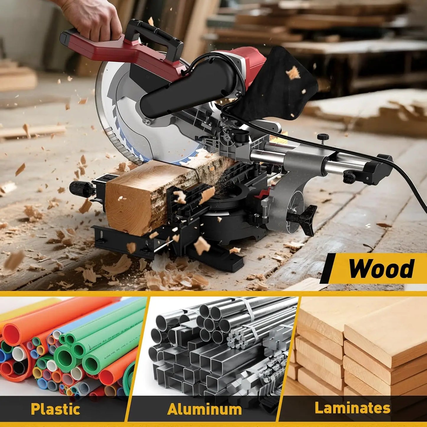 Marvtool Sliding Compound Miter Saw JS-1207C3