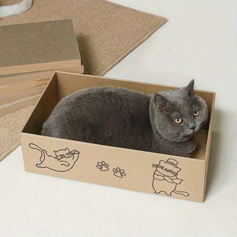 CZBNYX 5 Piece Corrugated Cardboard Cat Scratch Boards