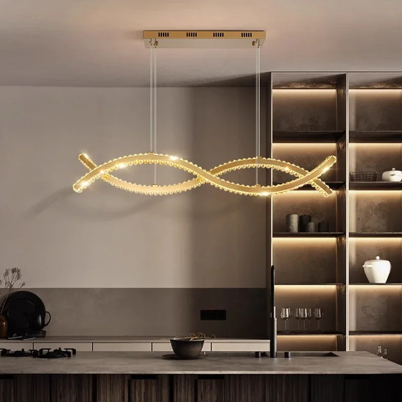 KUALOOL Luxury Crystal Chandeliers Modern Living Room Lighting