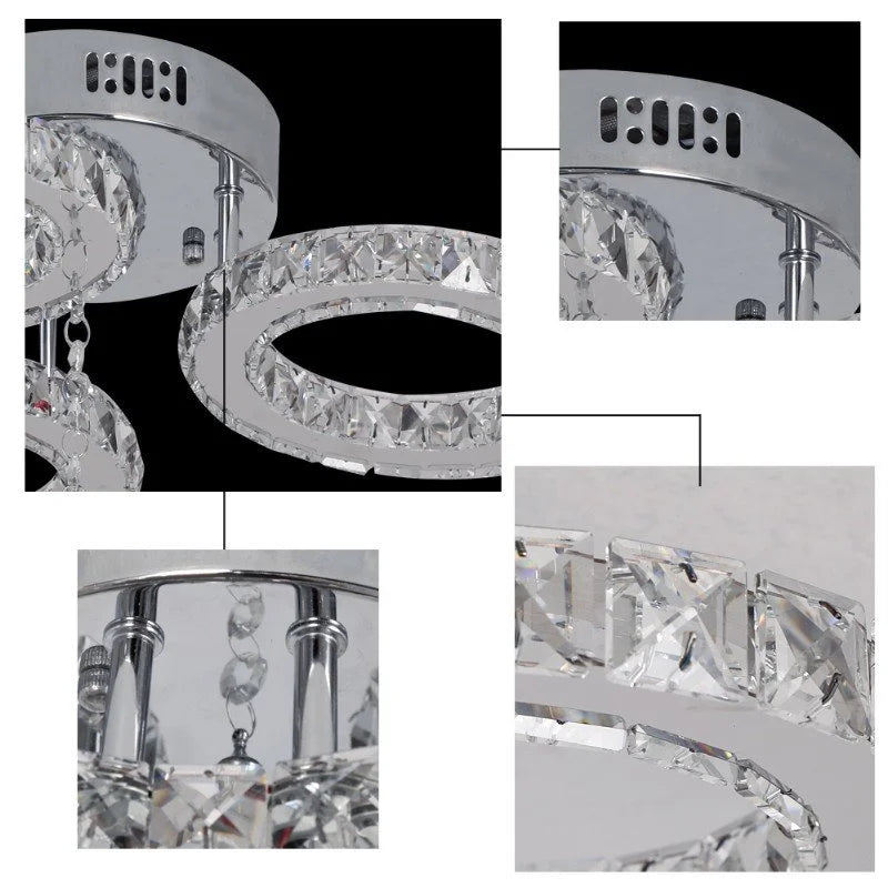 GreeLustr Modern Led Crystal Ceiling Chandelier