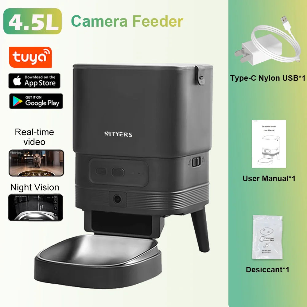 Nityers Automatic Pet Feeder With Timed Portion Control