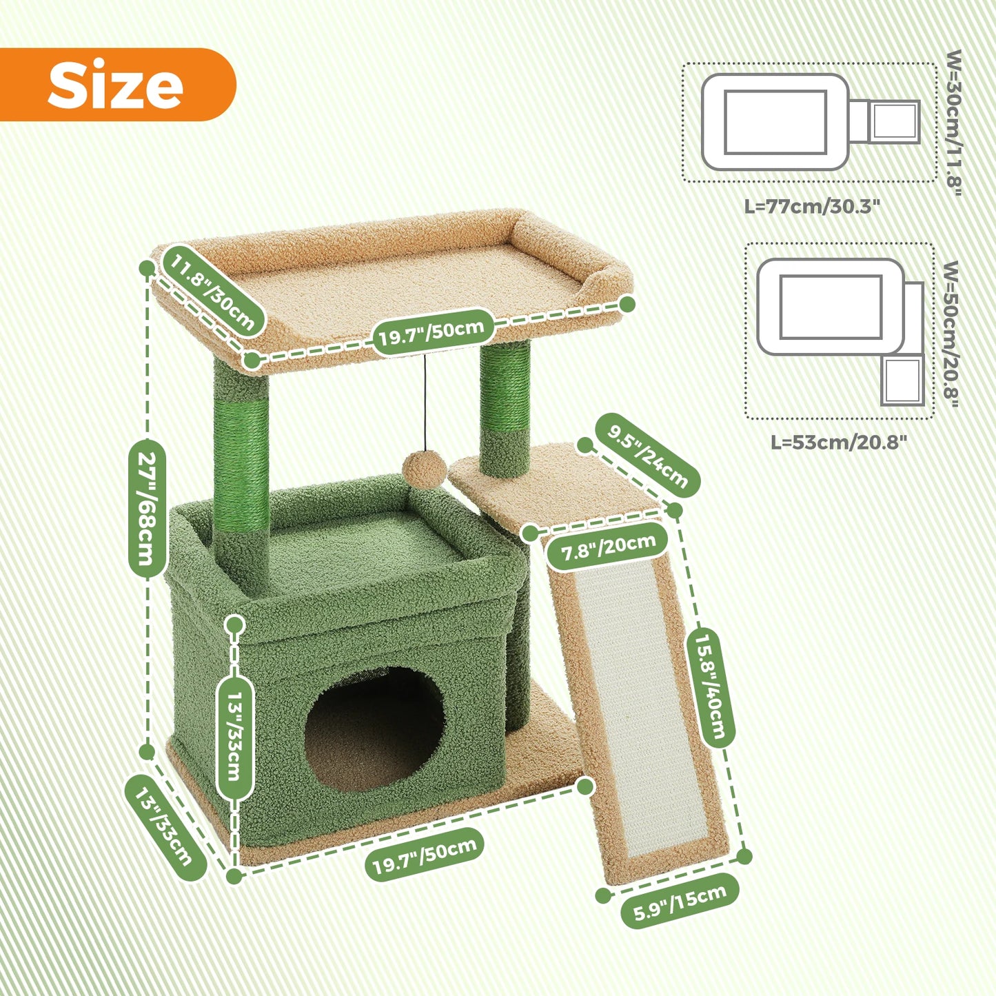 PAWZ Road Small Cat Tree Indoor Tower Scratching Post
