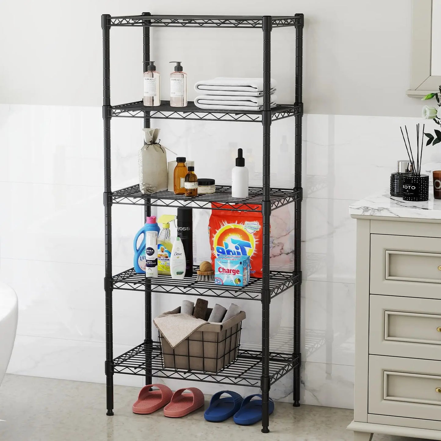 JHK Heavy Duty Metal Wire Storage Shelves Adjustable
