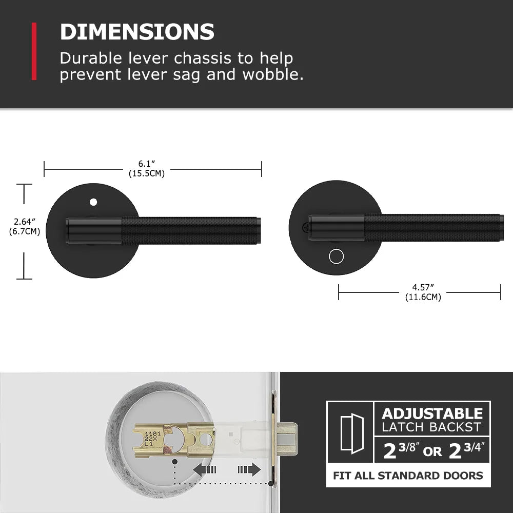 Viladepot Privacy Interior Door Lever Handle