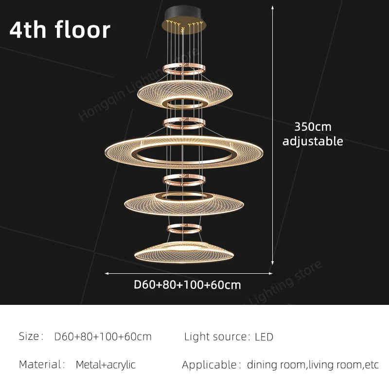 Yingxuan LED Living Room Pendant Light Ceiling Chandelier