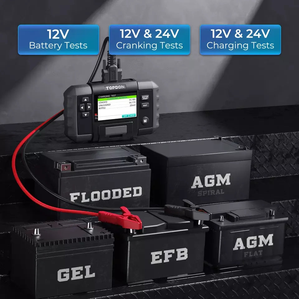 TOPDON BT600 Automotive Battery Tester With Thermal Printer
