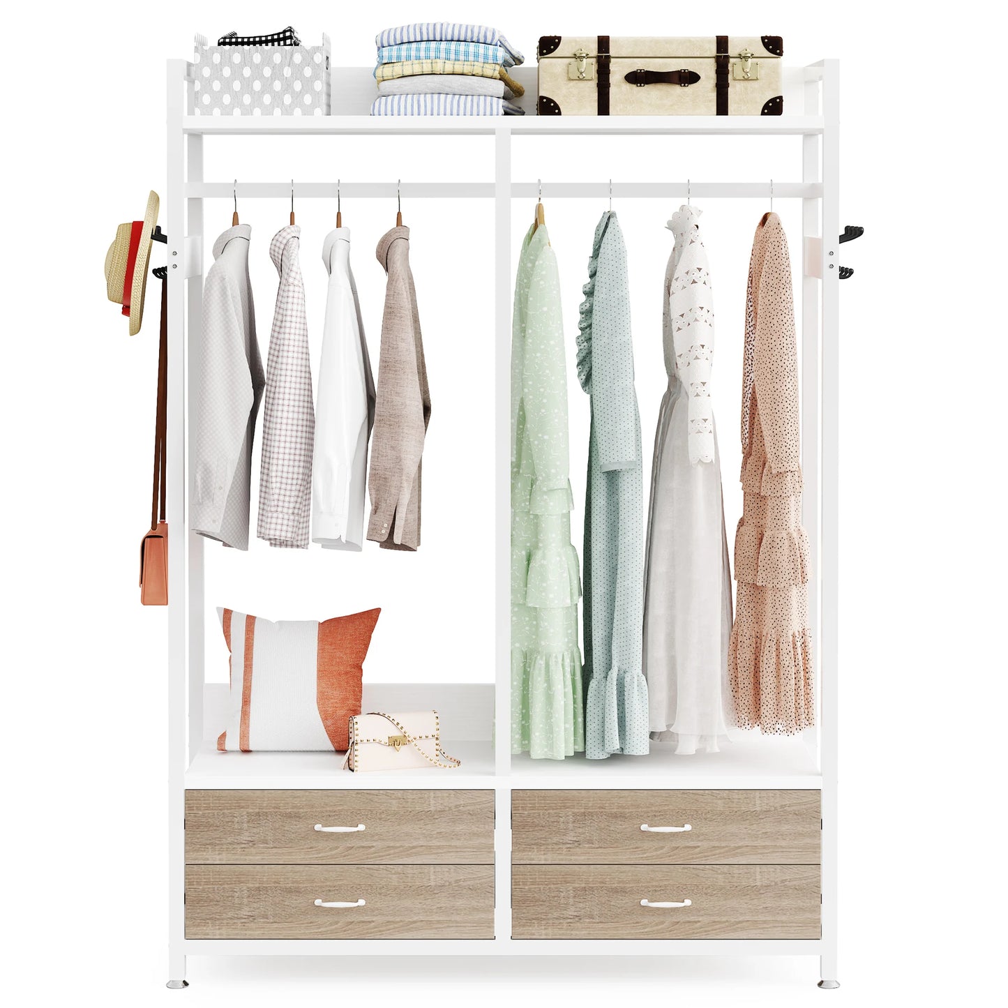 Tribesigns Freestanding Closet Organizer With Drawers