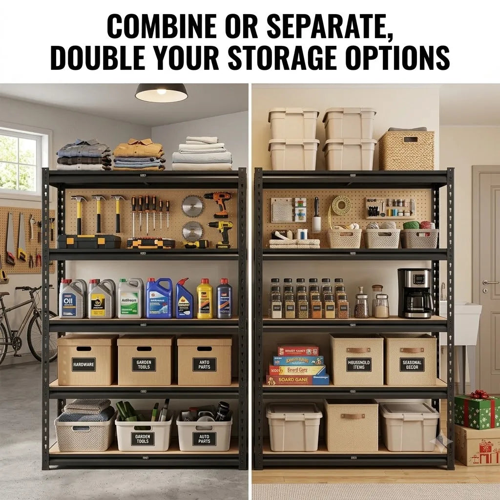 Heavy Duty Adjustable Five Tier Metal Storage Shelving