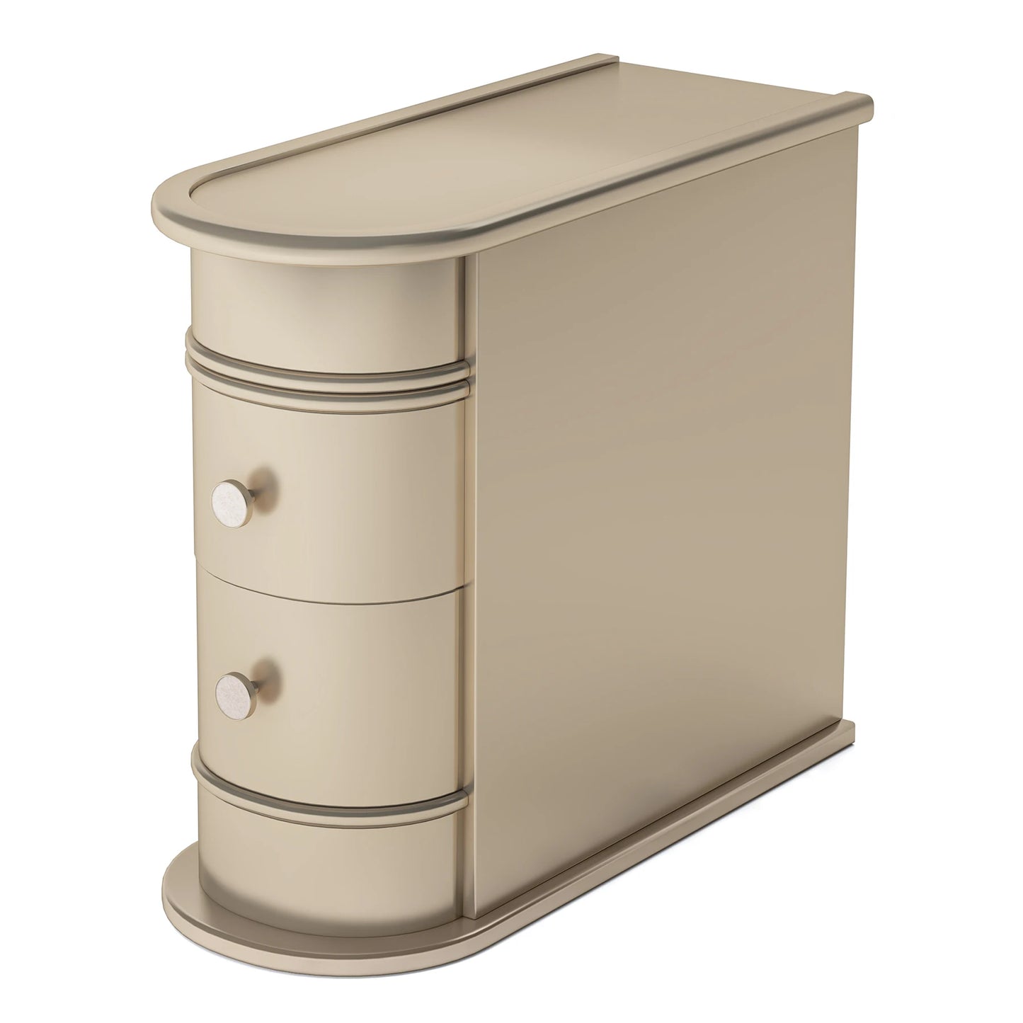 Tribesigns End Table Round Solid Wood Nightstand With Drawer