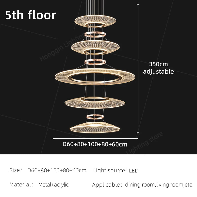 Yingxuan LED Living Room Pendant Light Ceiling Chandelier
