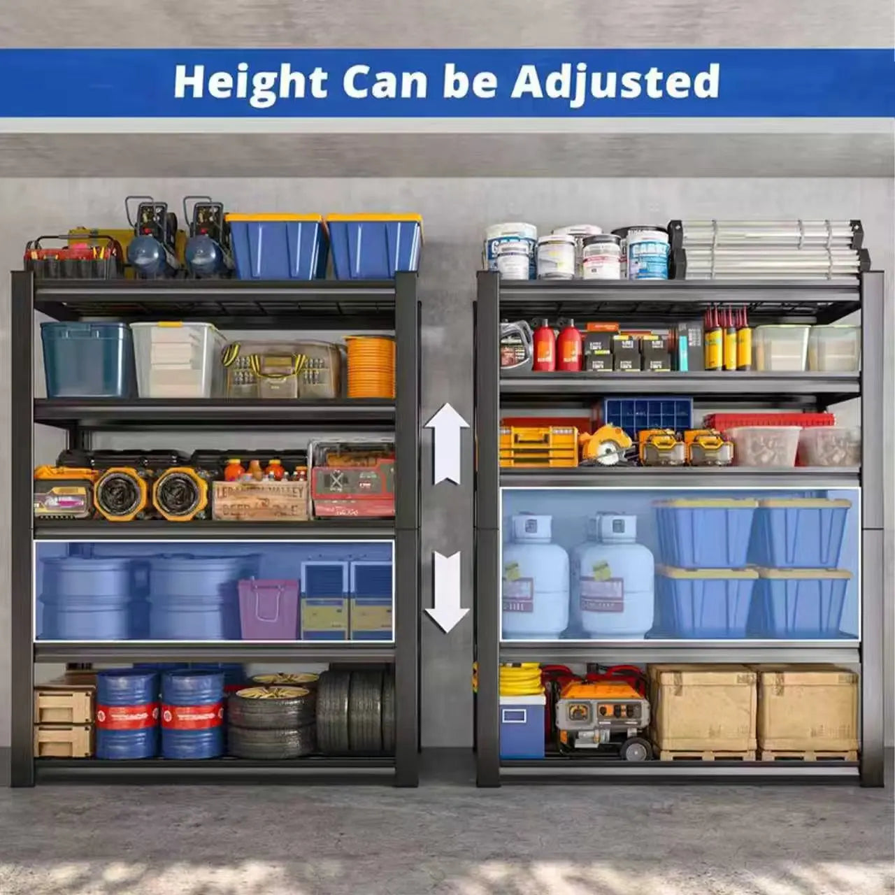 Adjustable Metal Double Layer Shelving Rack
