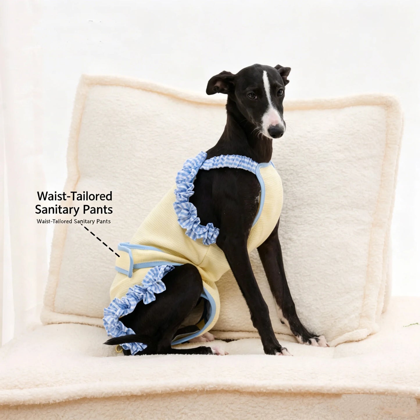 Soft Cotton Full Coverage Dog Jumpsuit For Female Dogs