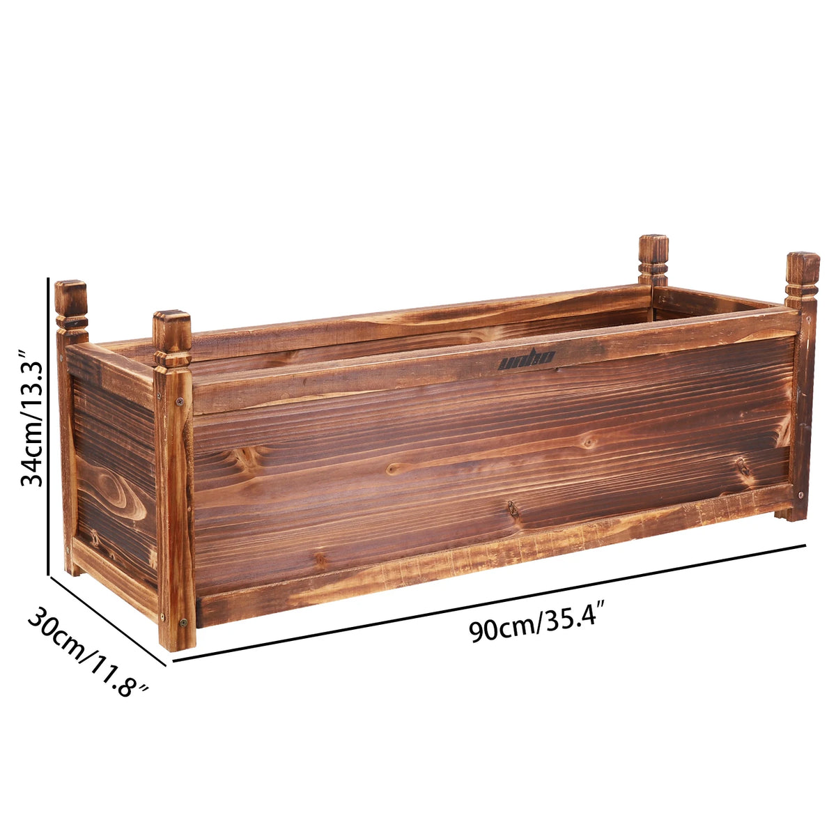 Outdoor Wooden Raised Garden Bed for Flowers and Vegetables
