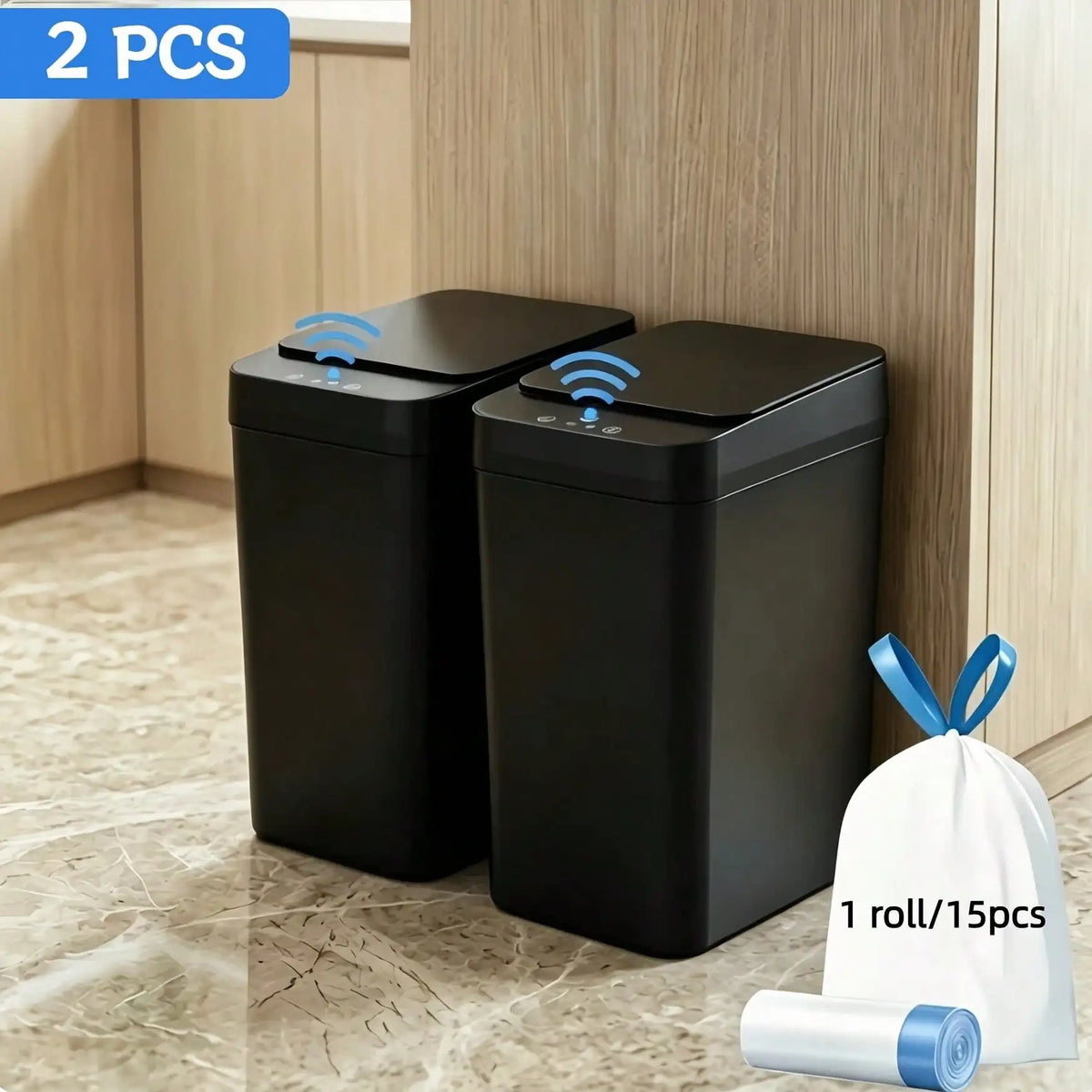 Odor Proof Motion Sensor Trash Can With Automatic Lid
