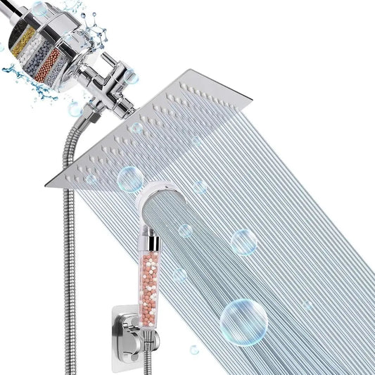 Rainfall Shower Head With Filter Removes Chlorine