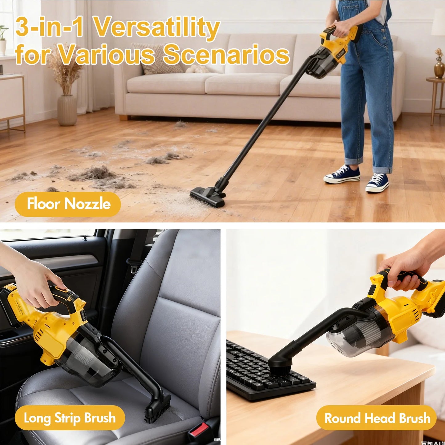 20V Cordless Handheld Vacuum With Battery and Charger