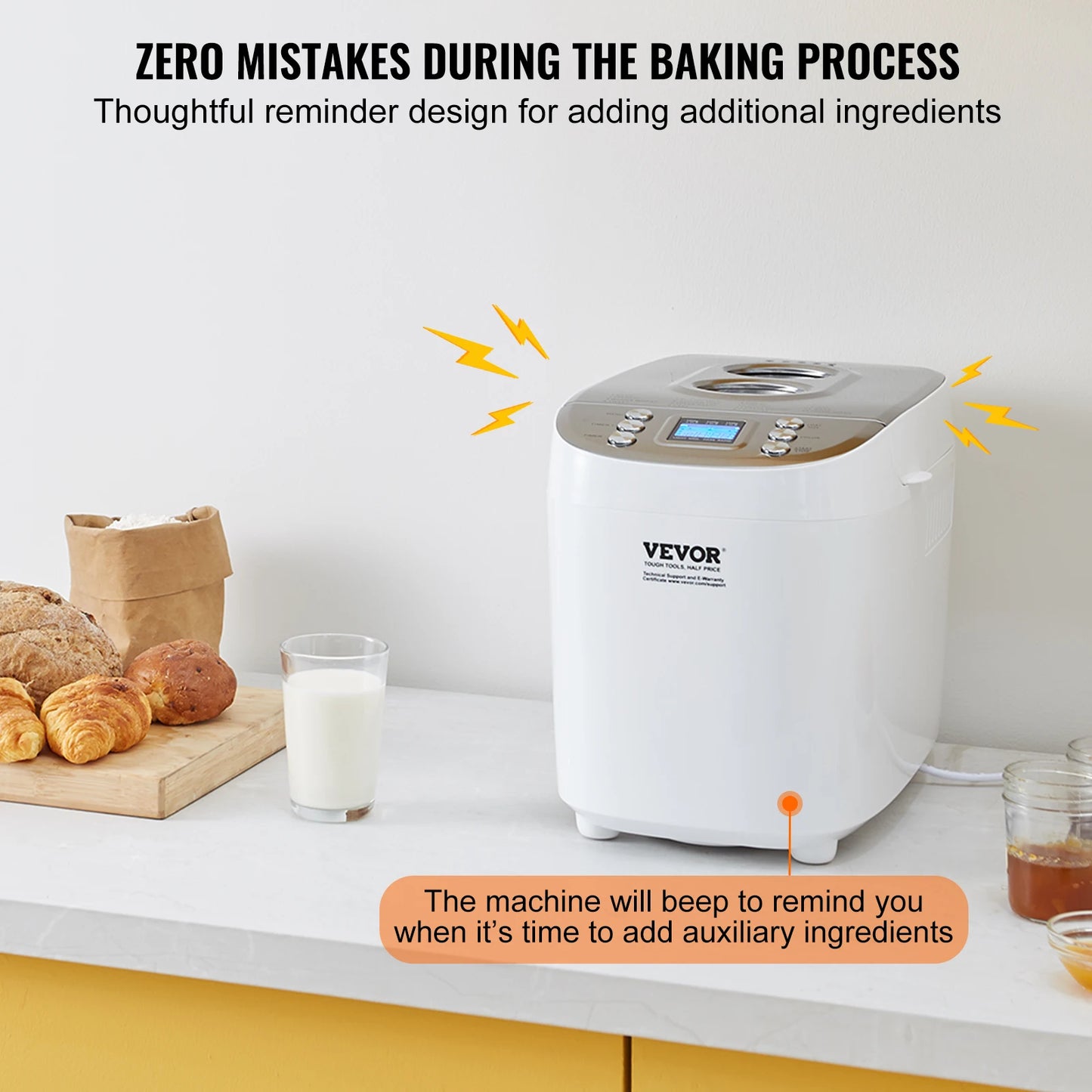 SucceBuy Bread Maker 15 In 1 Gluten Free Setting