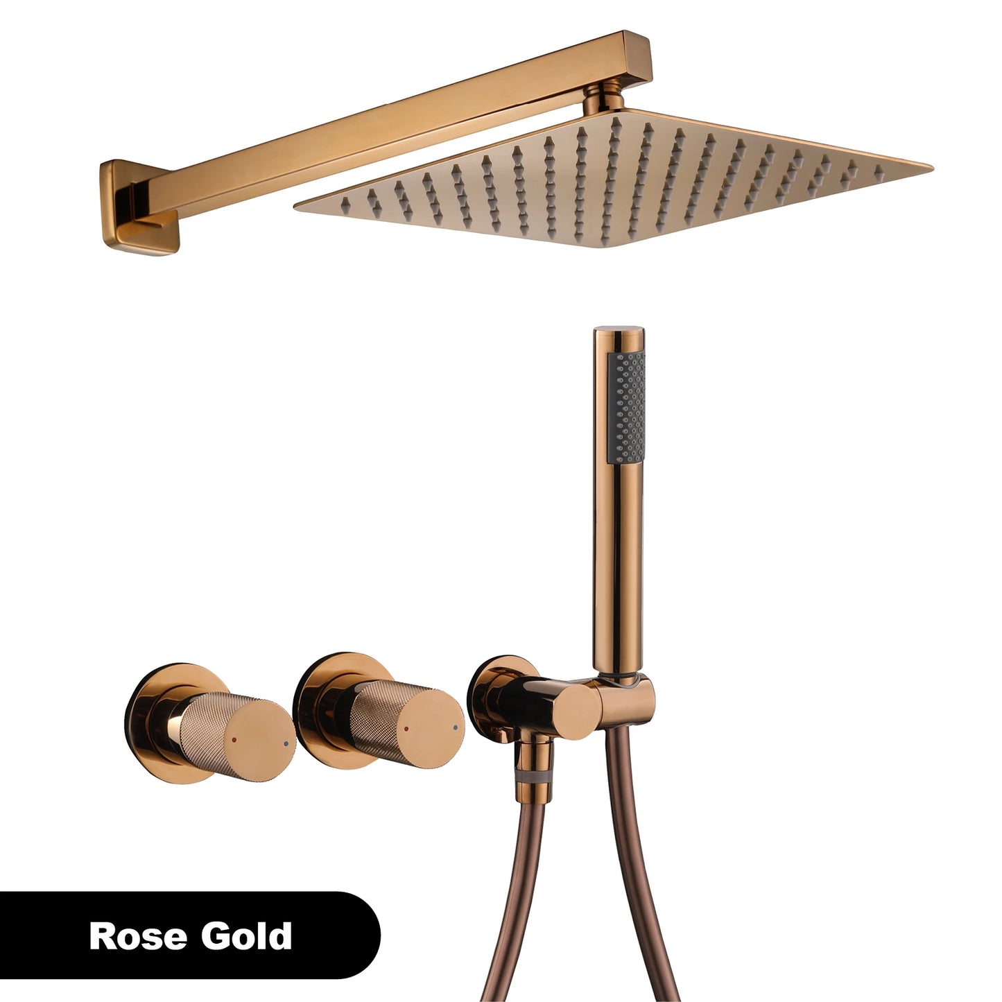 Gestana Brass Wall Mounted Shower System With Dual Control