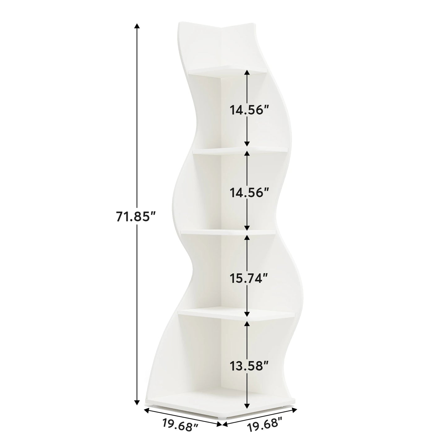 Tribesigns 5 Tier Corner Shelf Wall Bookcase Plant Stand
