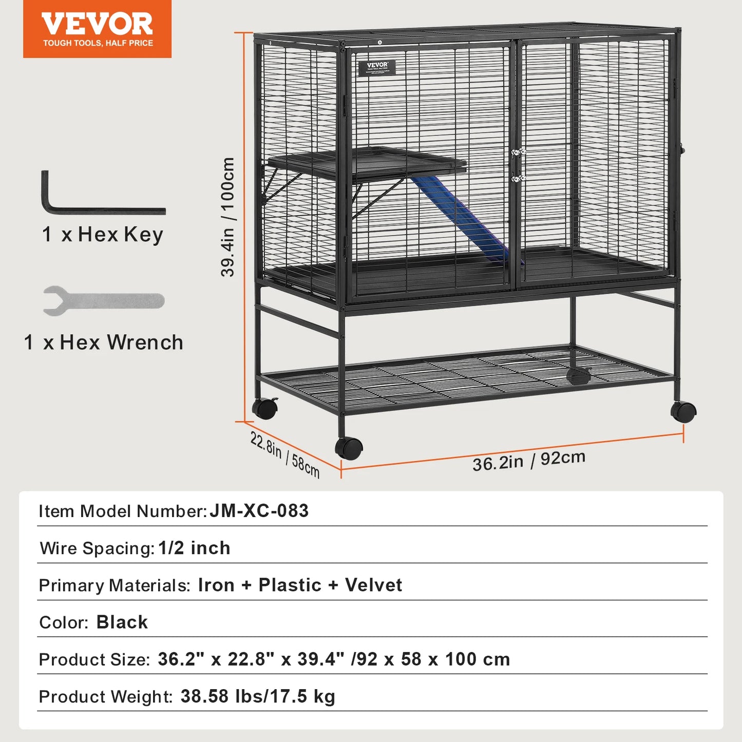 SucceBuy Rolling Metal Ferret Cage 4 Tier Critter Nation