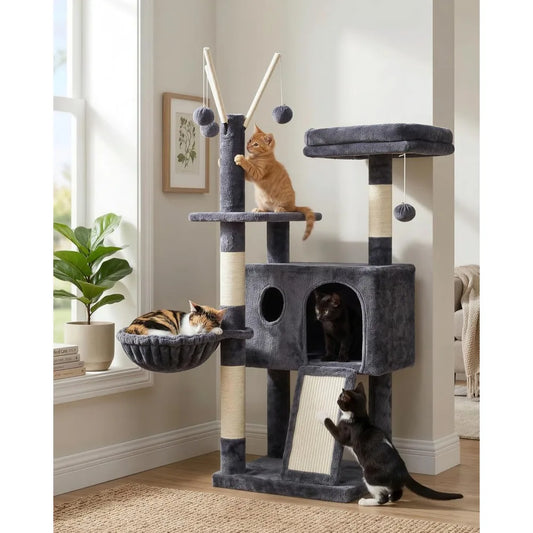 NBVCX Cat Tree Tower With Sisal Posts And Hammock