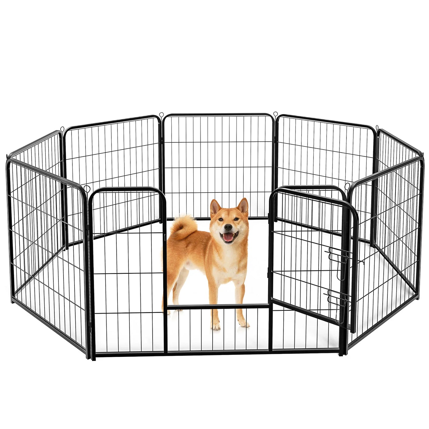 JHK Metal 8 Panel Dog Playpen Foldable Outdoor Fence