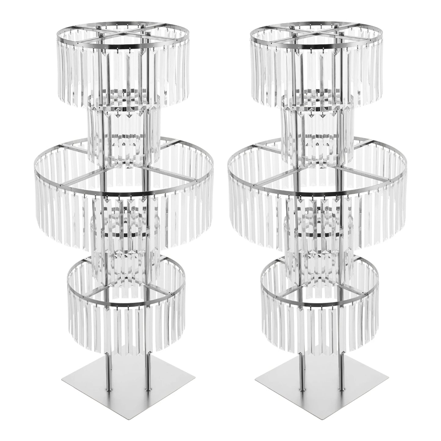 Five-Tier Crystal Flower Stand Wedding Centerpiece Display