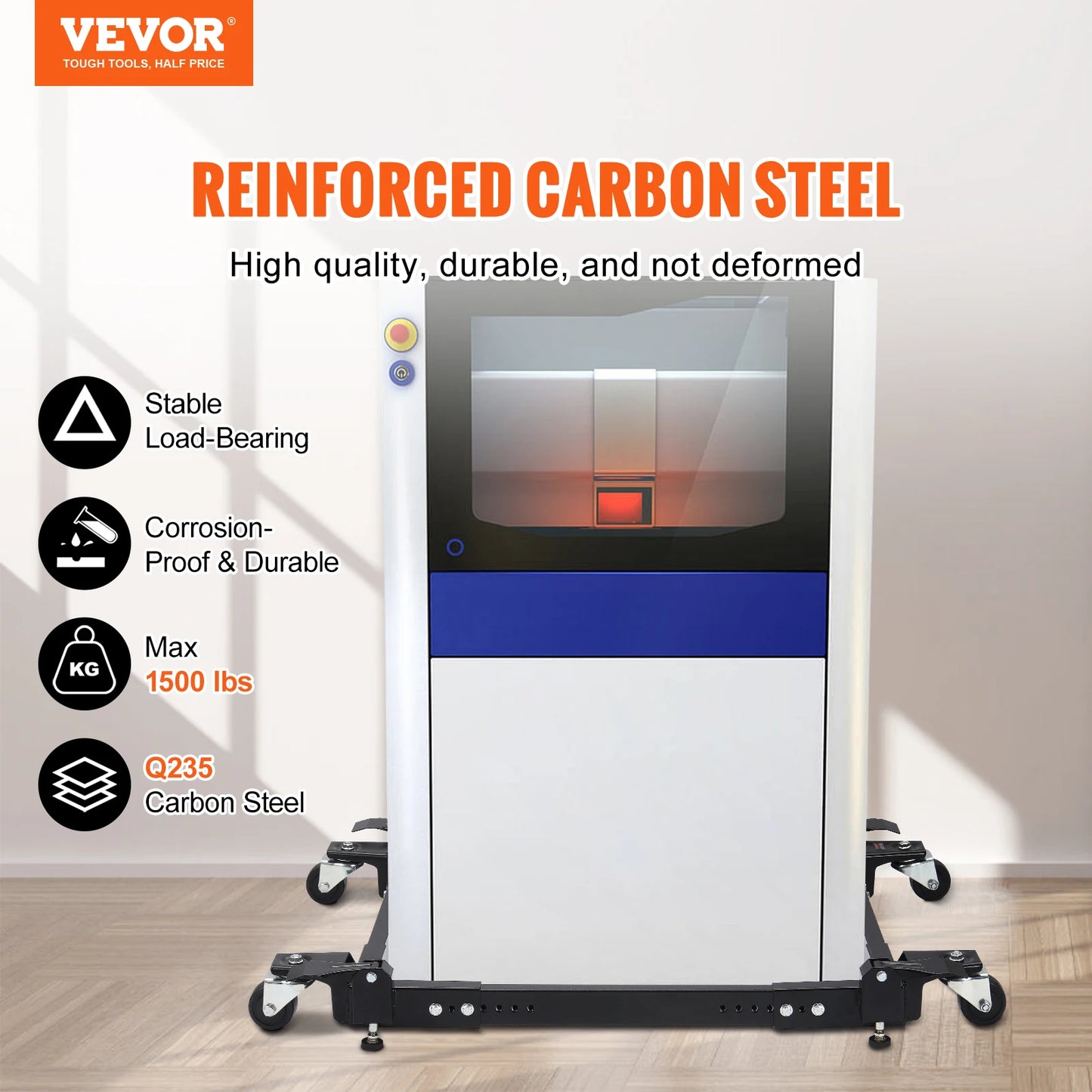 SucceBuy Movable Washing Machine Stand With Roller Base
