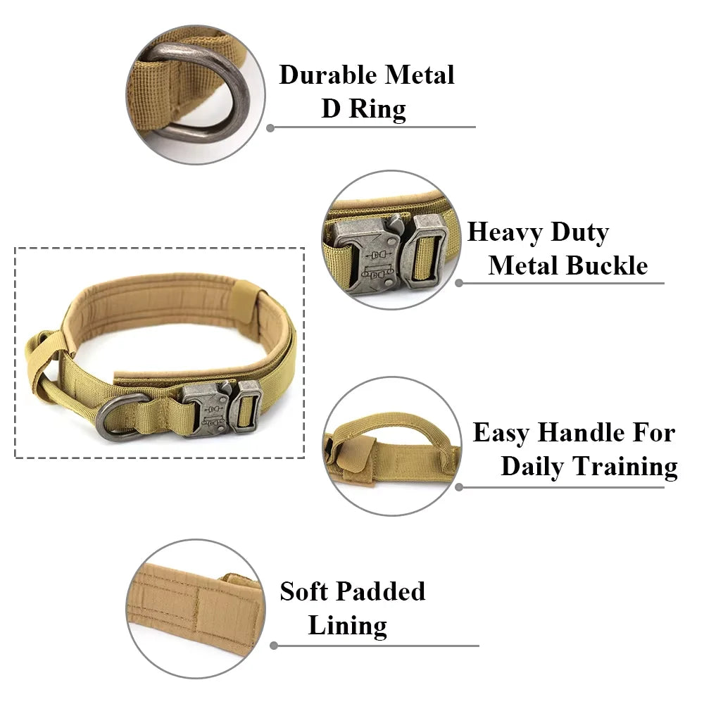 Adjustable Dog Training Collar And Leash Set With Handle