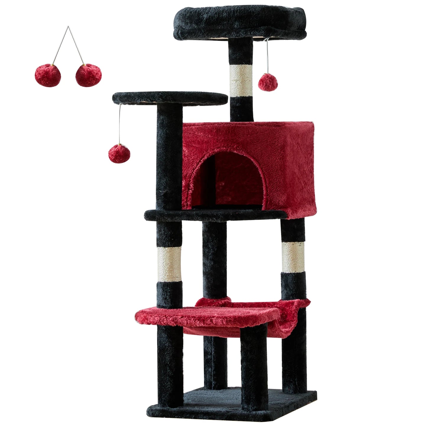 JHK Four-Level Cat Tree Tower For Indoor Multi-Cat Play