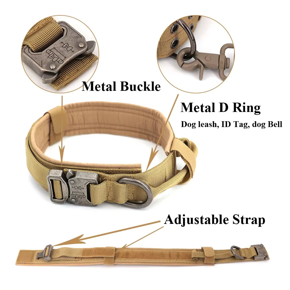 Adjustable Tactical Dog Training Collar And Leash Set