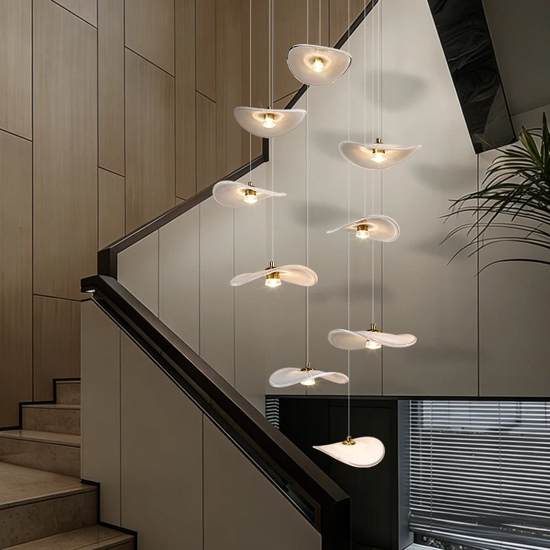 Yingxuan Luxury Staircase Pendant Light Chandelier