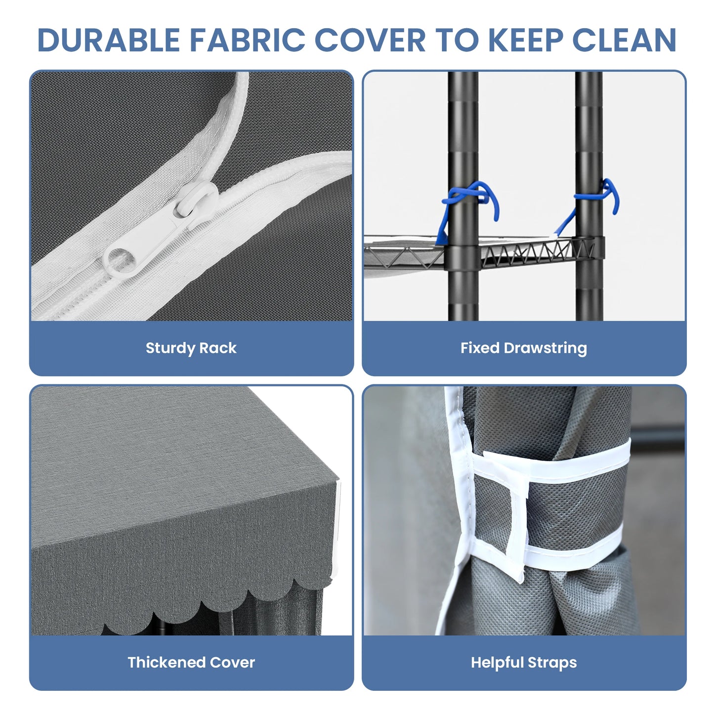 Heavy Duty Freestanding Metal Clothes Rack For Home