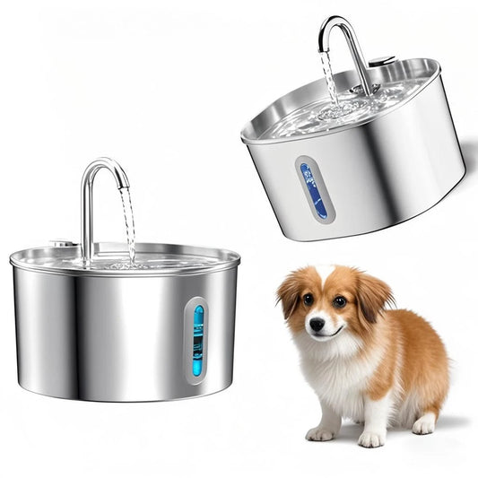 Silent Stainless Steel Pet Water Fountain For Cats And Dogs