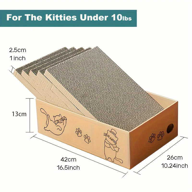 CZBNYX 5 Piece Corrugated Cardboard Cat Scratch Boards